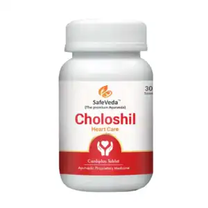 Choloshil Ayurvedic Tablets | Heart Care & Cholesterol Balance Support | Herbal Cardio Wellness by SafeVeda
