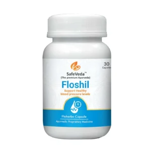 Floshil Ayurvedic Capsules | Supports Healthy Blood Pressure & Heart Wellness | Herbal Cardio Support by SafeVeda